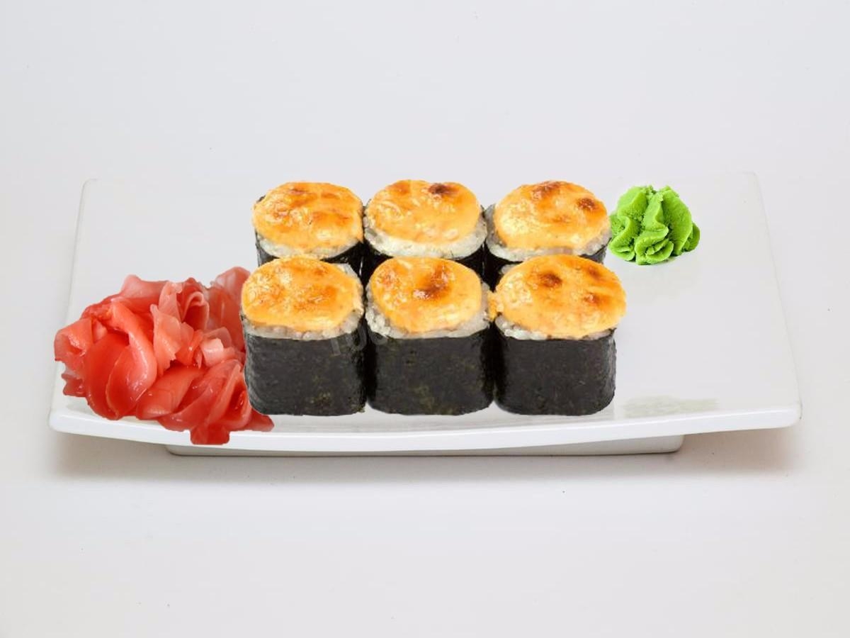 Запеченные суши рецепт с крабовыми палочками (120) фото